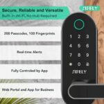 Built-in WiFi Fingerprint Smart Door Lock with Handle & Keypad - Image 5
