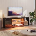 Bestier 57" Gloss Black Media Console - Image 5