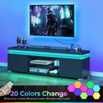Rolanstar TV Stand with Power Outlet & LED Lights - Image 2