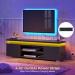 Rolanstar TV Stand with Power Outlet & LED Lights - Image 3