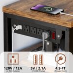 JUSTOGO TV Stand with Mount and Power Outlet - Image 5