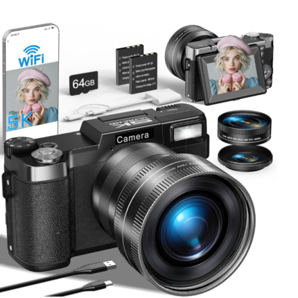 FLATIC 5K Digital Camera with WiFi