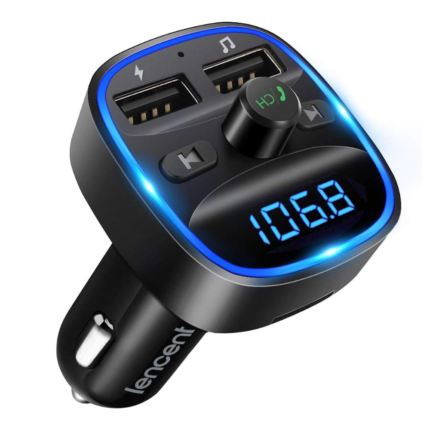 LENCENT FM Transmitter, Bluetooth FM Transmitter Wireless Radio Adapter Car Kit