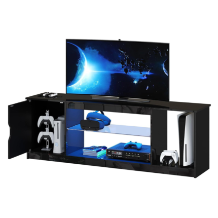 Bestier 57" Gloss Black Media Console