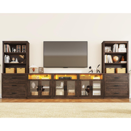 chartustriable 157" W 4-Piece Entertainment Center