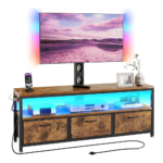 JUSTOGO TV Stand with Mount and Power Outlet