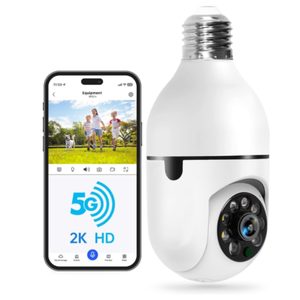 WESECUU Light Bulb Security Camera