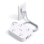 Flat Plug Extension Cord, HANYCONY 5ft Power Strip