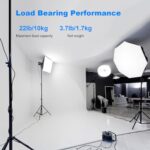 soonpho Heavy Duty Light Stand 9.2ft, Spring Cushioned (2-Pack) - Image 3