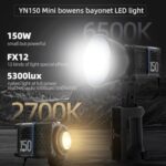 YONGNUO YN150 150W COB LED Video Light, Bowens Mount - Image 3