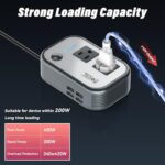 FOVAL 200W Car Power Inverter, 12V DC to 110V AC with 4 USB Ports - Image 5