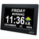 SSYA 7" Digital Calendar Day Clock with Large Display - Image 2