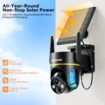 Lybuorz 5G/2.4GHz WiFi Solar Outdoor Wireless Security Camera, 4MP PTZ Cameras for Home - Image 3