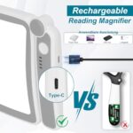 Tobegiga 6X Rechargeable Lighted Reading Magnifier - Image 4