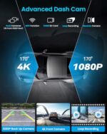 IIWEY iK7 10-Inch Wireless Apple CarPlay Screen, Android Auto, 4K Dash Cam - Image 5
