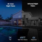 Oculview 2K Solar Security Cameras Wireless Outdoor, 2PCS Outdoor Camera Wireless with 360° - Image 5