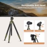 Cayer CH35 Carbon Fiber Travel Tripod with Ball Head, 53.6" - Image 4