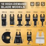 Bionso 40 PCS Oscillating Saw Blades, Premium Multitool Kit for Wood Metal Plastics, Tool - Image 3
