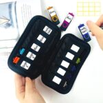 JBOS USB Flash Drive Case, 10-Slot Thumb Drive Organizer, 20 Labels, Black - Image 3