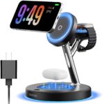 Ouotoo 3 in 1 Mag-Safe Wireless Charger Stand for iPhone Apple Watch AirPods