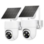 Oculview 2K Solar Security Cameras Wireless Outdoor, 2PCS Outdoor Camera Wireless with 360°