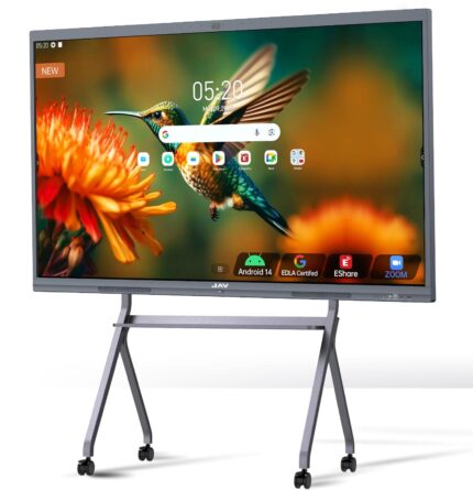 JAV 65" Smart Board Interactive Whiteboard, Google EDLA Certified 4K Touchscreen with 48MP AI