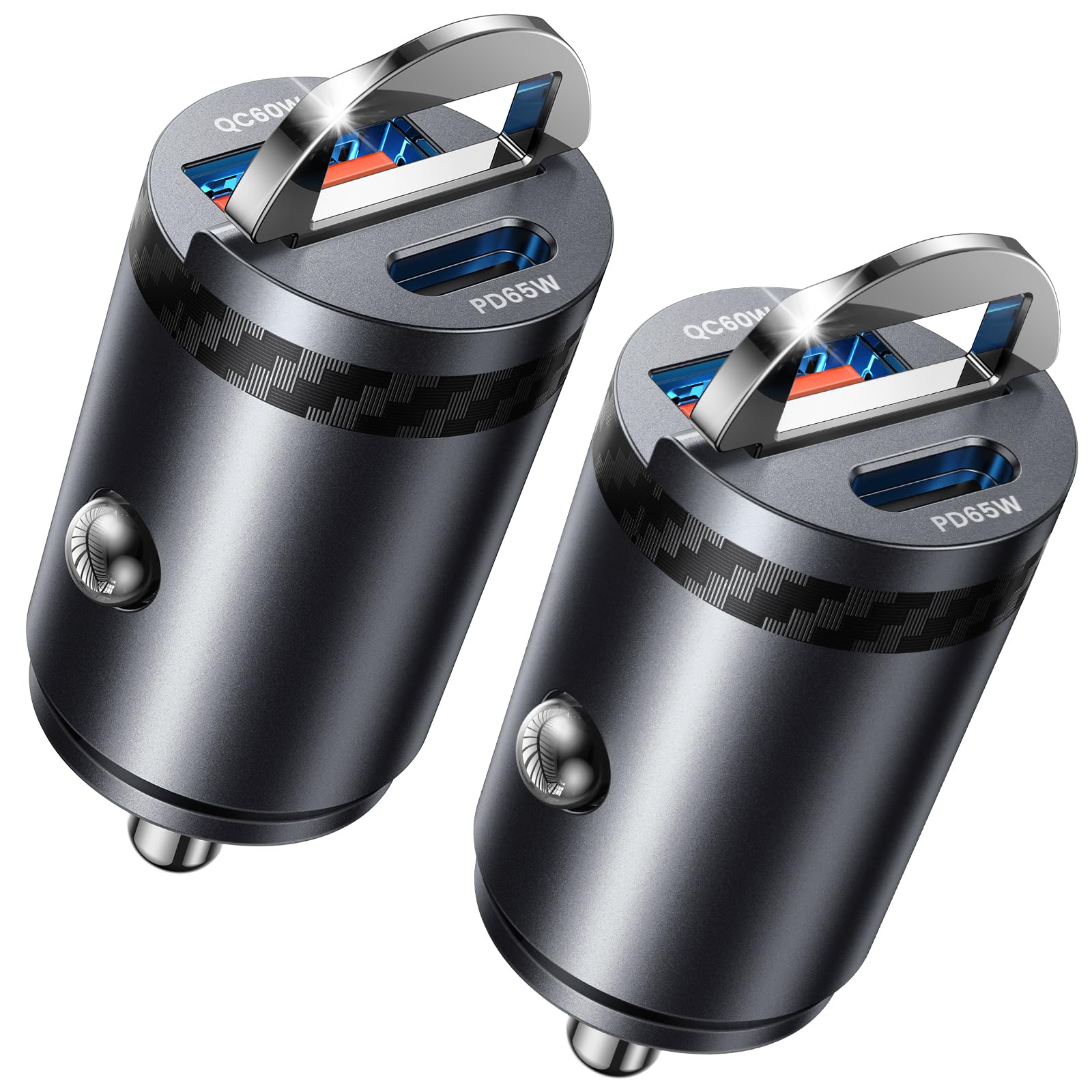 Version 1.0.0 Estbuc 125W Fast Car Charger, Mini Flush Fit USB-C Car Adapter (2-Pack) - Image 1