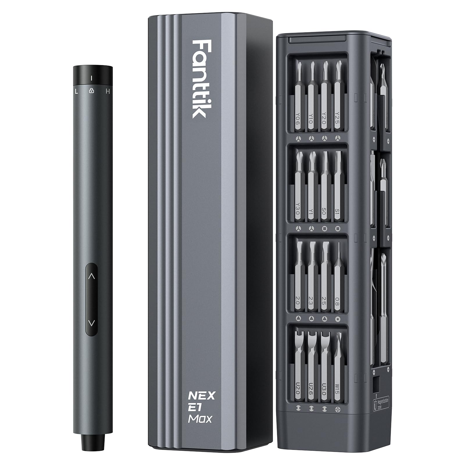 Version 1.0.0 Fanttik E1 Max Electric Screwdriver, 53-in-1 Screwdriver for DIY (Grey) - Image 1