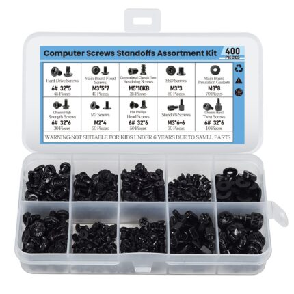 KBRPARTS Computer Screws Motherboard Standoffs Assortment Kit for Universal Motherboard, HDD