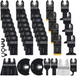 Bionso 40 PCS Oscillating Saw Blades, Premium Multitool Kit for Wood Metal Plastics, Tool